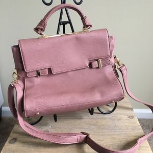 NWOT FAUX LEATHER BLUSH PINK JUSTFAB BAG